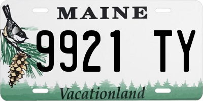 ME license plate 9921TY