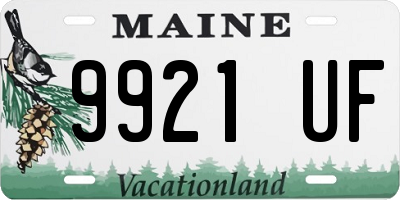 ME license plate 9921UF