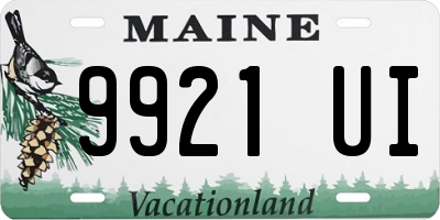 ME license plate 9921UI