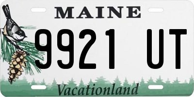 ME license plate 9921UT