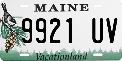 ME license plate 9921UV