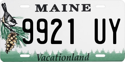 ME license plate 9921UY