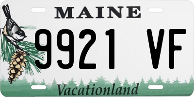 ME license plate 9921VF