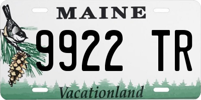 ME license plate 9922TR
