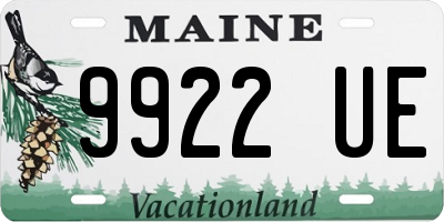 ME license plate 9922UE