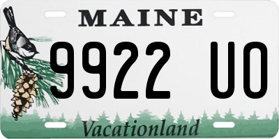 ME license plate 9922UO