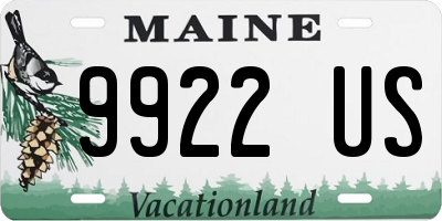 ME license plate 9922US