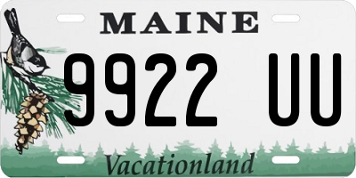 ME license plate 9922UU