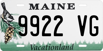 ME license plate 9922VG