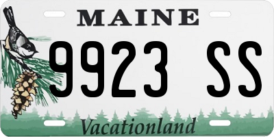 ME license plate 9923SS