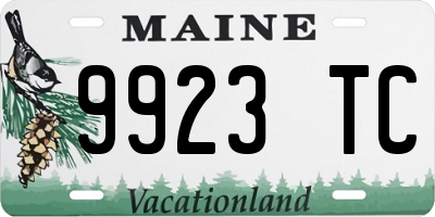 ME license plate 9923TC