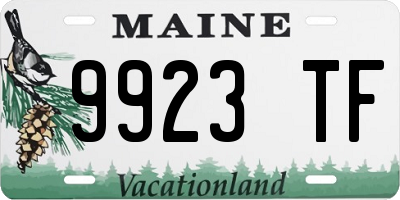 ME license plate 9923TF