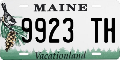ME license plate 9923TH