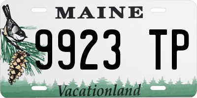 ME license plate 9923TP