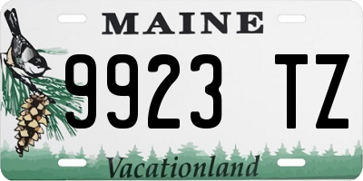 ME license plate 9923TZ