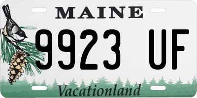 ME license plate 9923UF