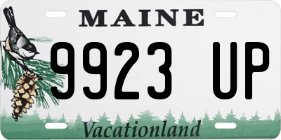 ME license plate 9923UP