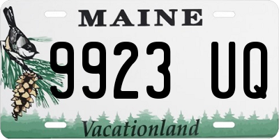 ME license plate 9923UQ