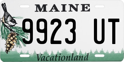 ME license plate 9923UT