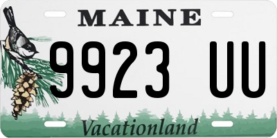 ME license plate 9923UU