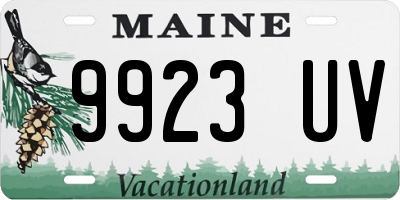 ME license plate 9923UV