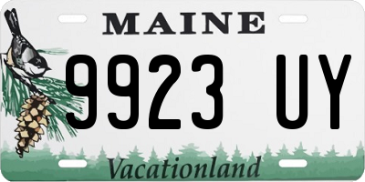 ME license plate 9923UY