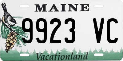 ME license plate 9923VC