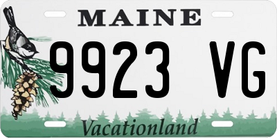 ME license plate 9923VG
