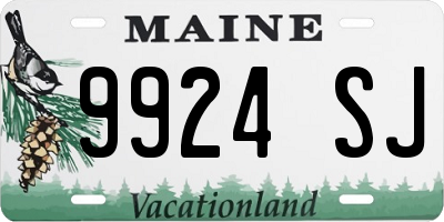 ME license plate 9924SJ