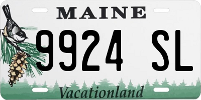 ME license plate 9924SL