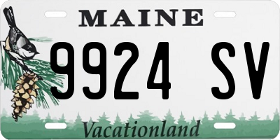 ME license plate 9924SV