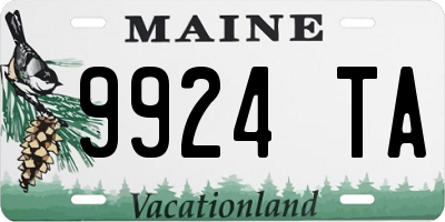 ME license plate 9924TA