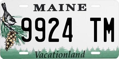 ME license plate 9924TM