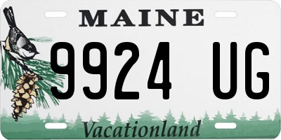 ME license plate 9924UG