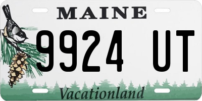 ME license plate 9924UT