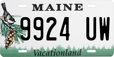 ME license plate 9924UW