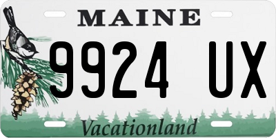 ME license plate 9924UX