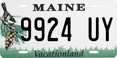 ME license plate 9924UY