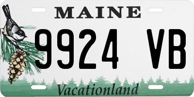 ME license plate 9924VB
