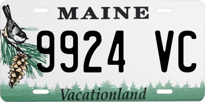 ME license plate 9924VC