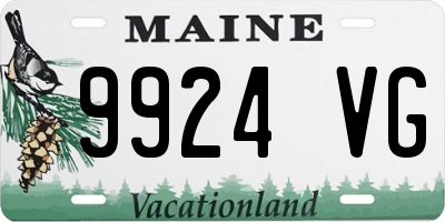 ME license plate 9924VG