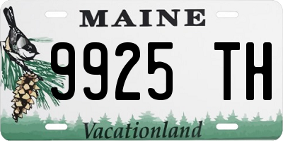 ME license plate 9925TH
