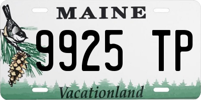 ME license plate 9925TP