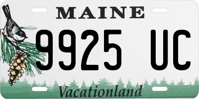 ME license plate 9925UC