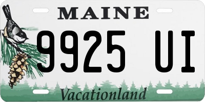 ME license plate 9925UI
