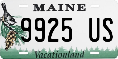 ME license plate 9925US