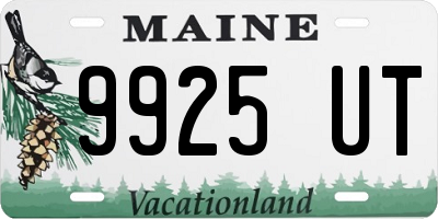 ME license plate 9925UT