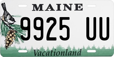 ME license plate 9925UU