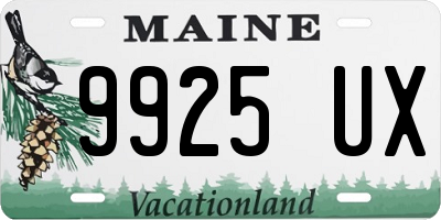 ME license plate 9925UX