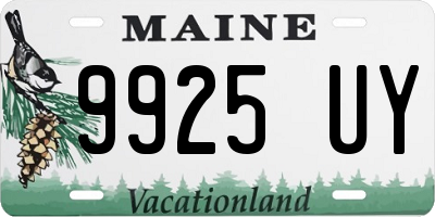 ME license plate 9925UY